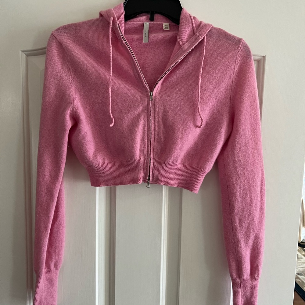 Cashmere Cropped Hoodie